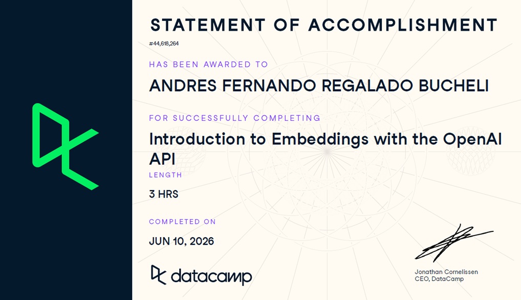 Photo of certificate