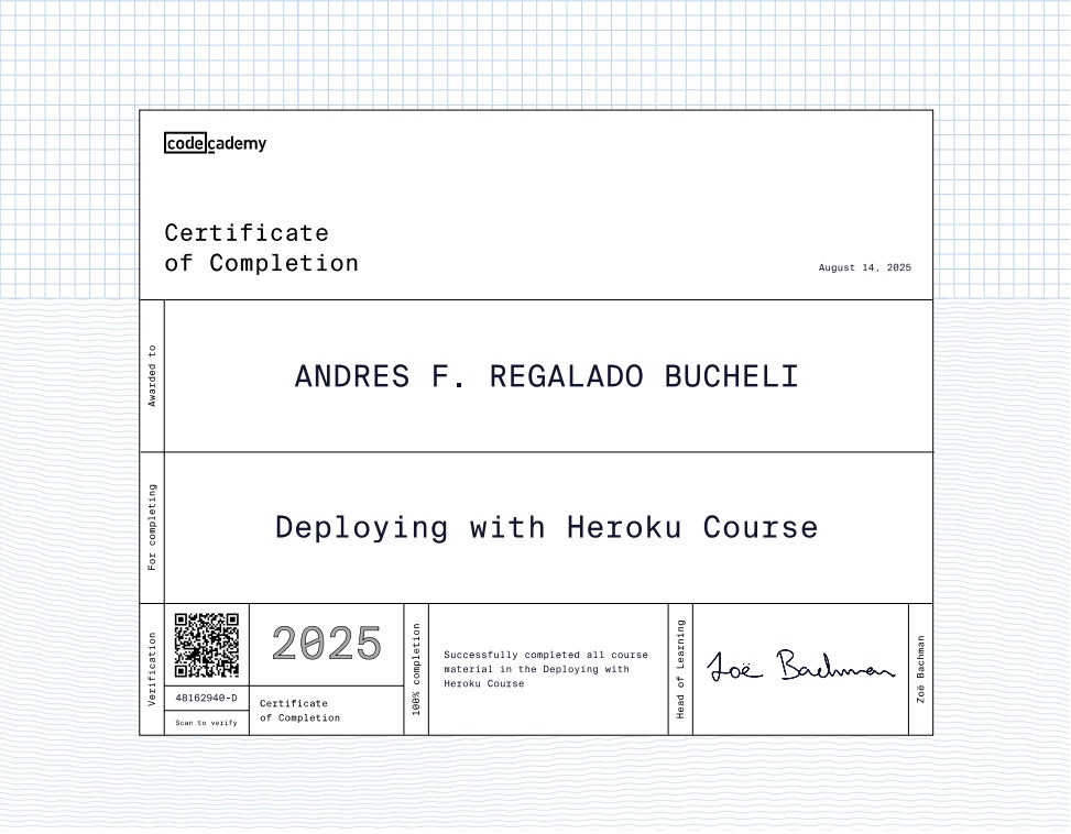 Photo of certificate