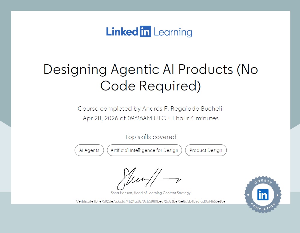Photo of certificate