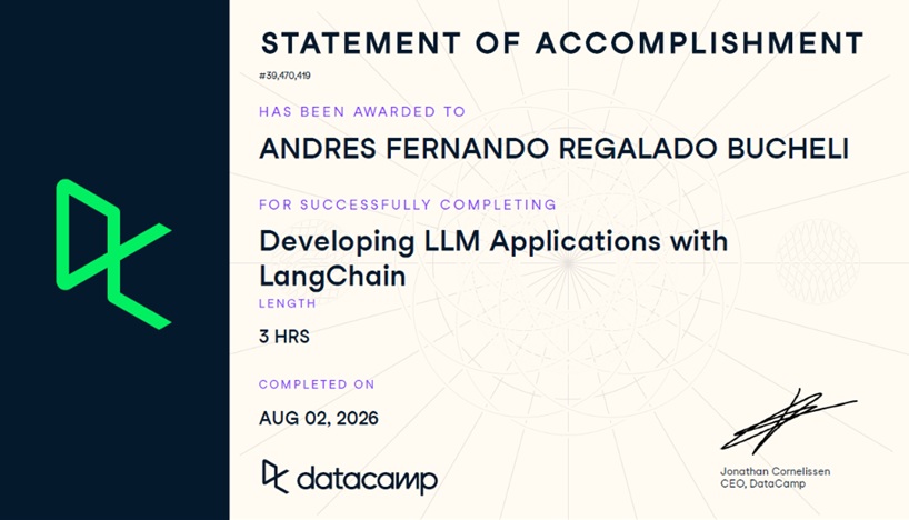 Photo of certificate