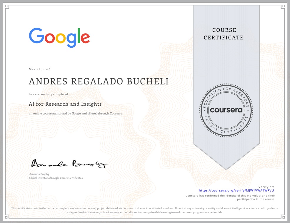 Photo of certificate