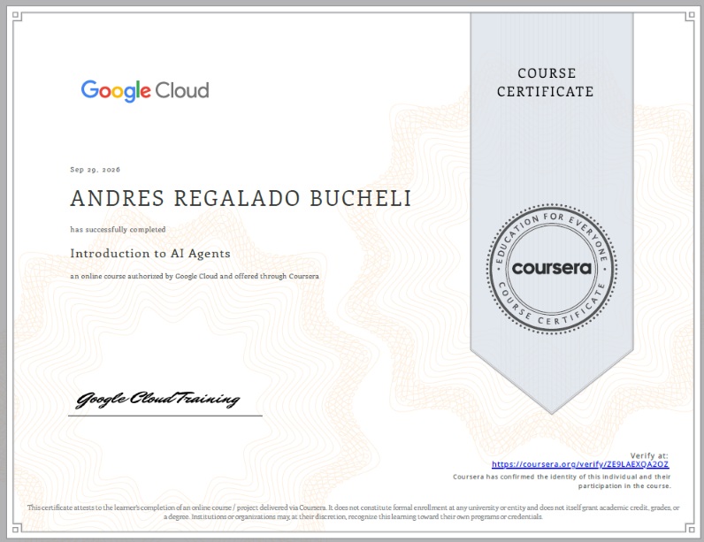 Photo of certificate