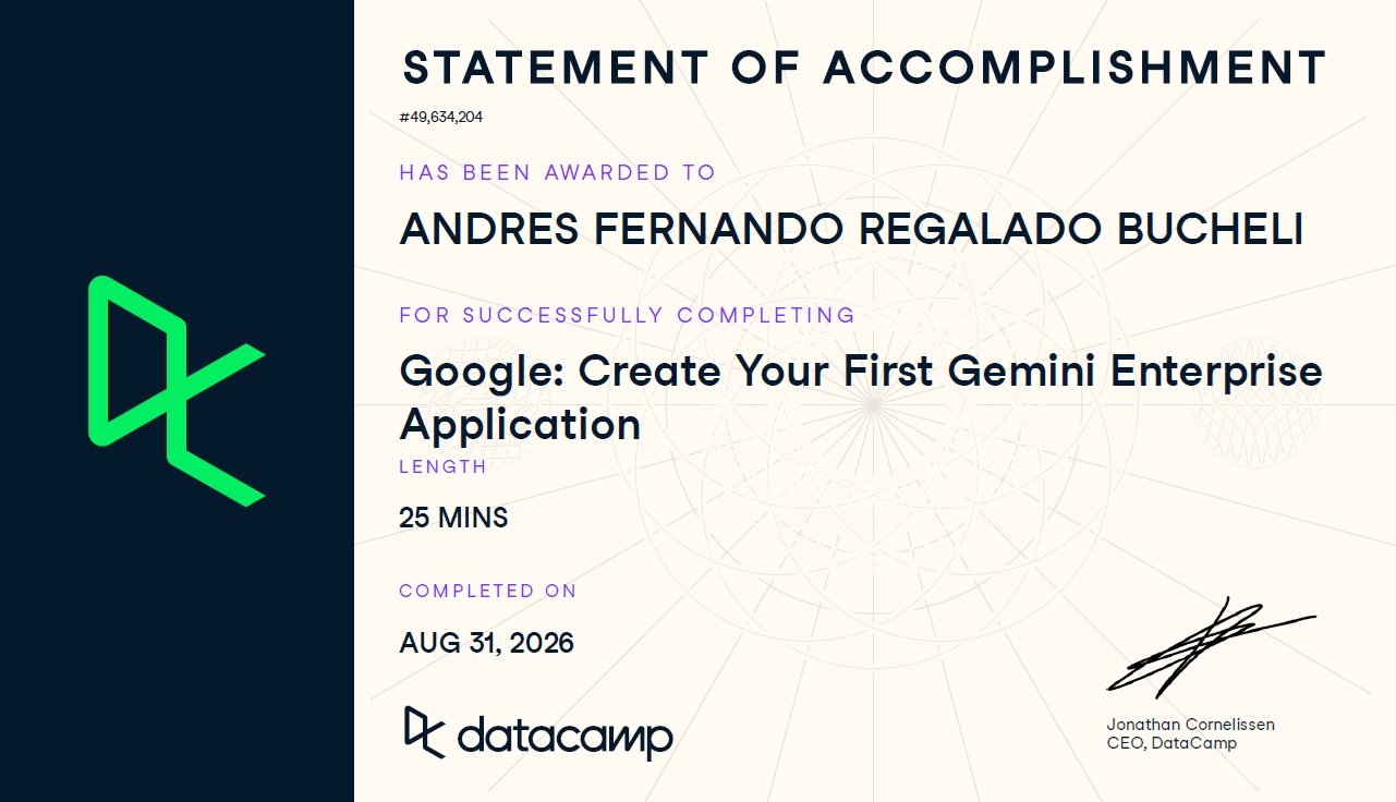 Photo of certificate