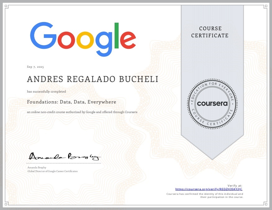 Photo of certificate