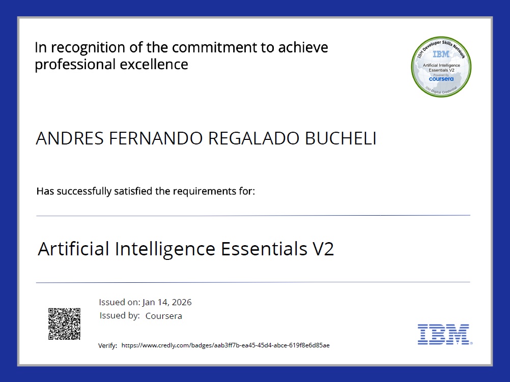 Photo of certificate