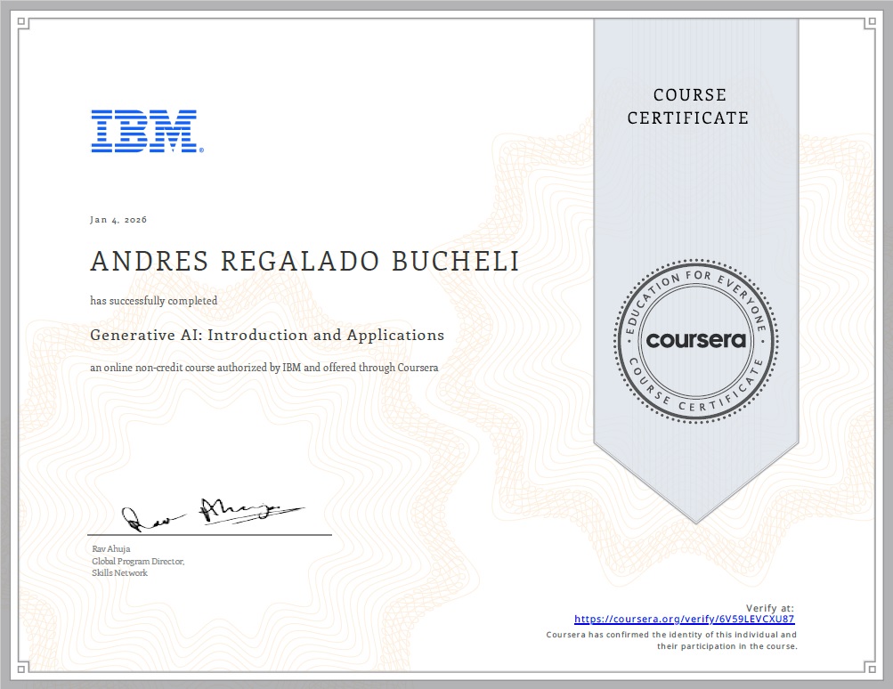 Photo of certificate