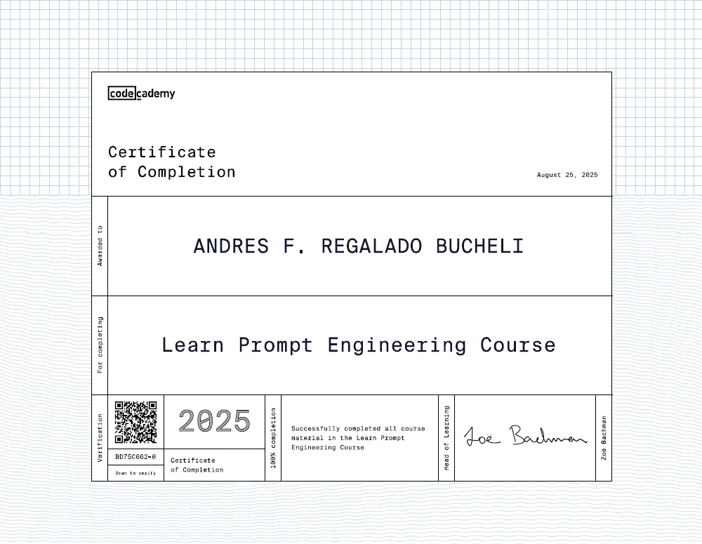 Photo of certificate