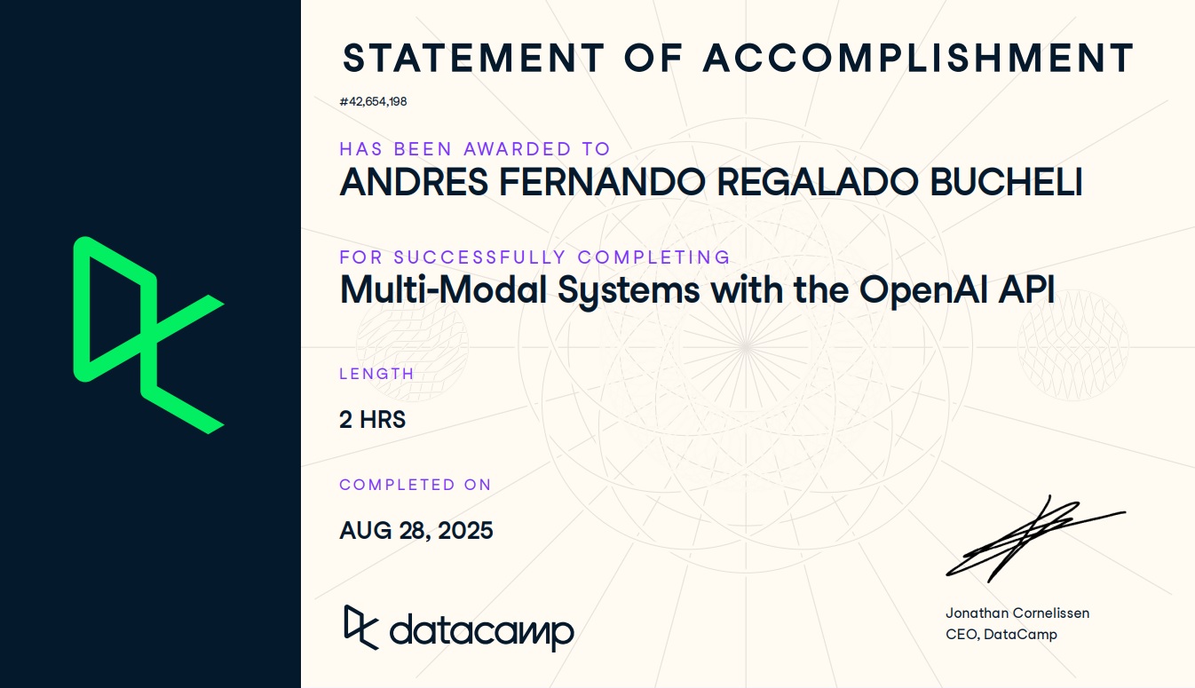 Photo of certificate