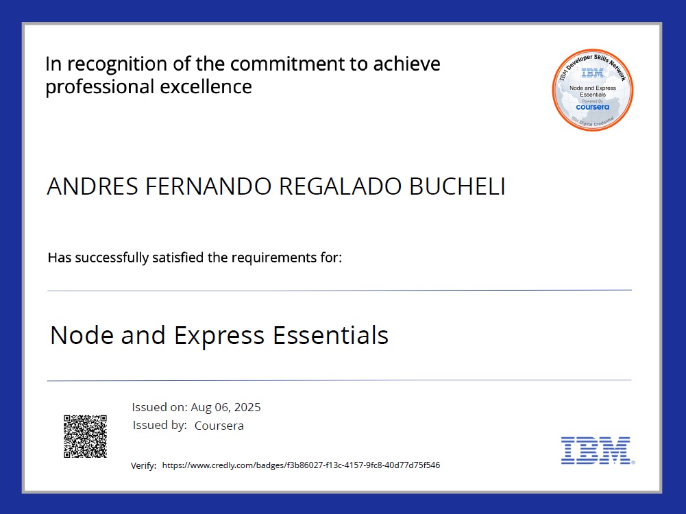 Photo of certificate