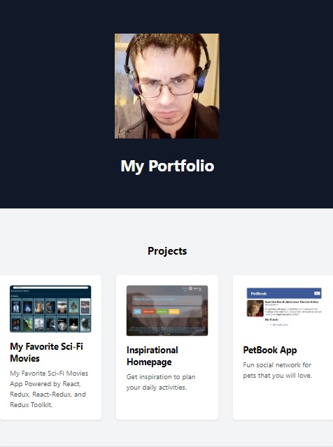 Photo of the ai powered portfolio website