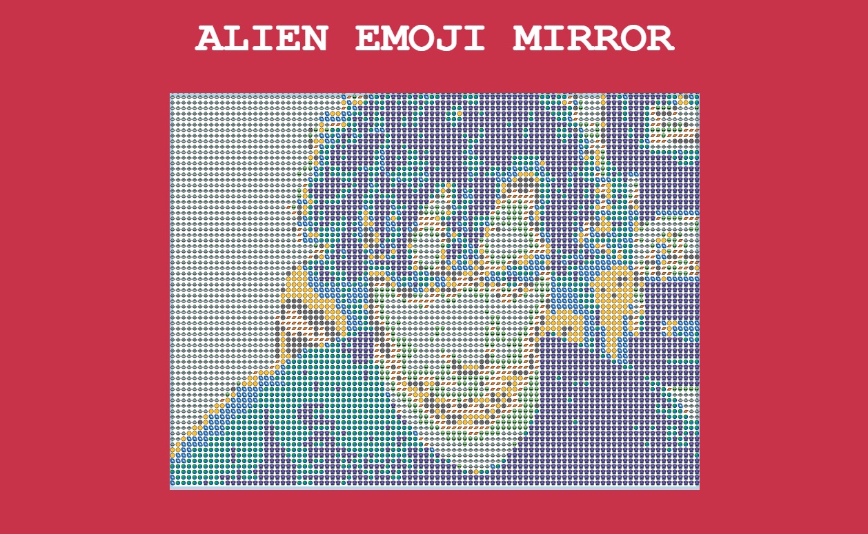 Photo of the Alien Emoji Mirror Effect