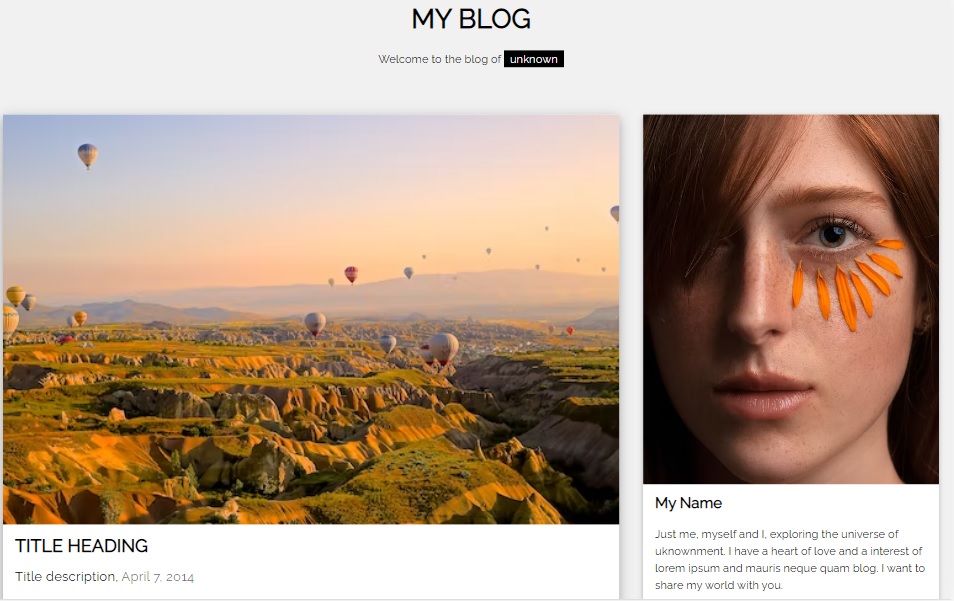 Photo of the Blog Template