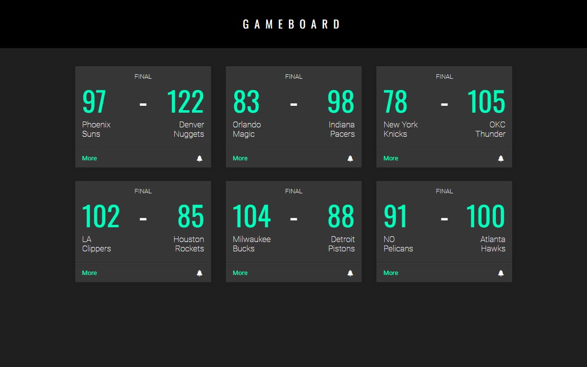 Photo of the Gameboard App