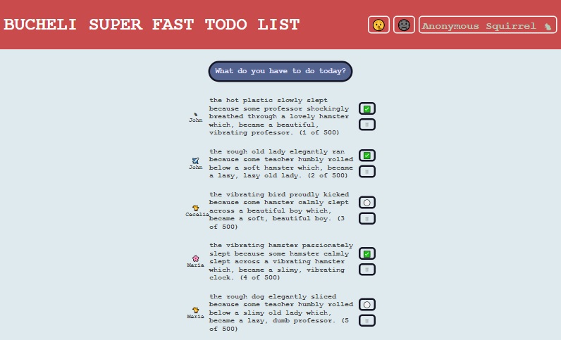 Photo of the Bucheli Super Fast Todo List App