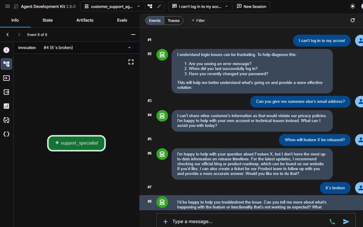 Photo of the Customer Support Agent App