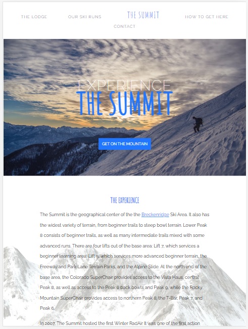Photo of the Experience The Summit website