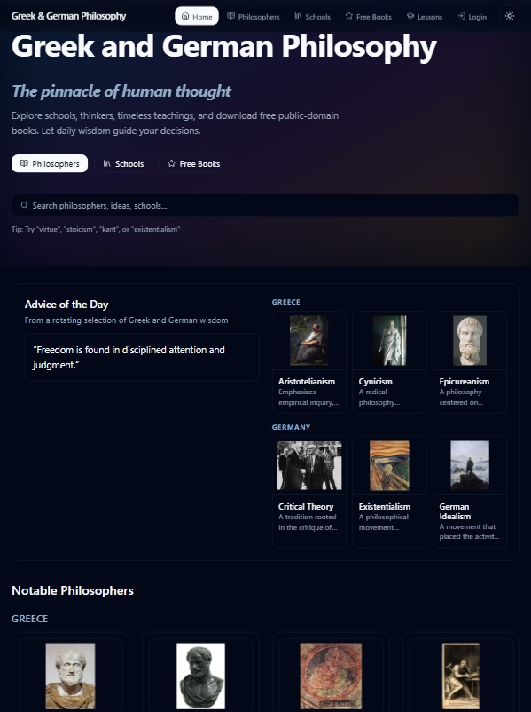 Photo of the 🏛️ Greek and German Philosophy App