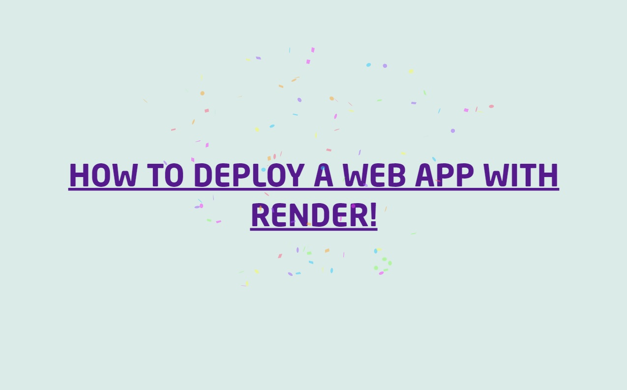 Photo of the How to Deploy a Web with Render Example