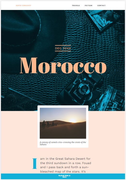 Photo of the Morocco website