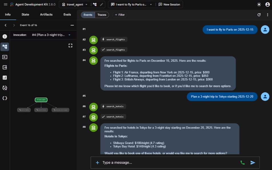 Photo of the AI Travel Planning Agent App