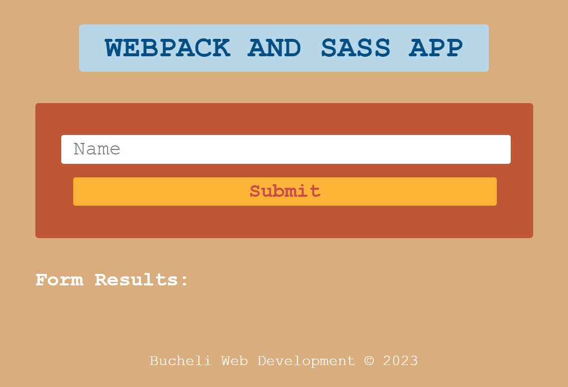 Photo of the Webpack and Sass App
